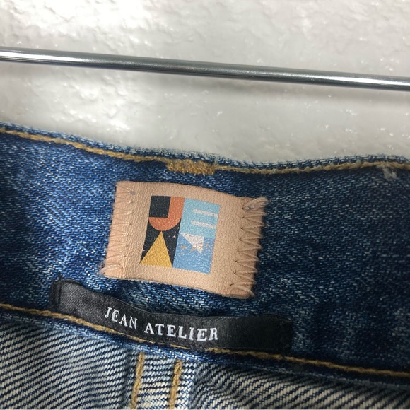 Jean Atelier Jeans Ryan Lagoon Blue High Rise Slim Straight Leg 26 Button Fly - Picture 13 of 16